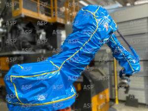 Copertura per robot nera per la movimentazione